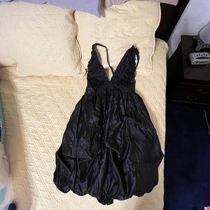 Black Fancy Mini Dress